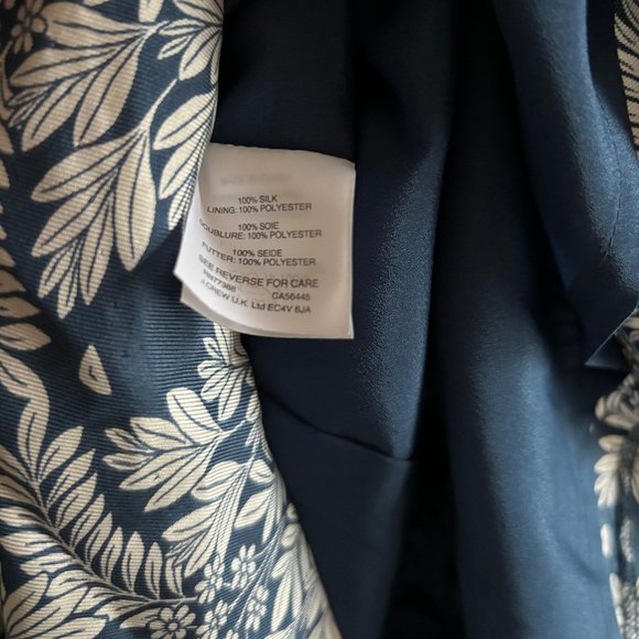 Abigail Borg x J.Crew Silk Skirt - Blue and White Print - Sz. 4 NWT - Picture 7 of 8